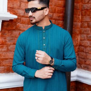 Ember Weave Panjabi | Pop Blue